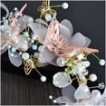 thumbnail image 5 of Princess Pearl Headpiece Rose Flower Headband Crystal Nupcial Boda Accesorios para el cabello Santa Comunión Tiaras para el cabello para niñas de flores y dama de honor, 5 of 5