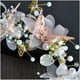 thumbnail image 4 of Tocado de perlas de princesa, diadema de flores rosas, accesorios para el cabello de boda nupcial de cristal, tiaras para el cabello de comunión para niñas de flores y damas de honor   JM, 4 of 4