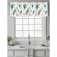 thumbnail image 4 of Boho Middle Century Curtain Valances for Windows, Retro Orange Teal Grey Star Rhombus Kitchen Valance Window Treatment, Light Filtering Block Curtains for Bathroom/Bedroom/Living Room 60'' x 18'', 4 of 9