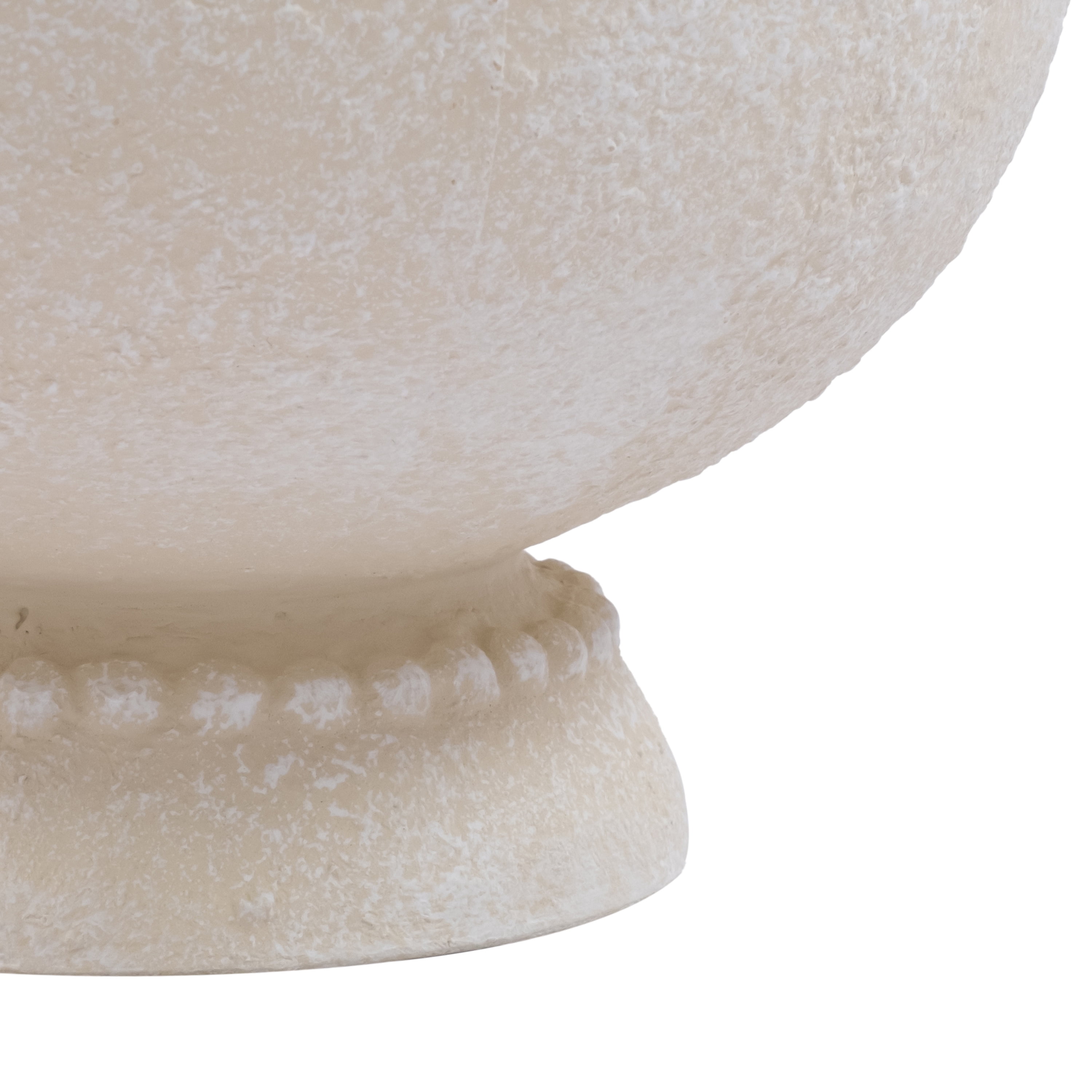 My Texas House 8" Cream Ceramic Dot Bowl Planter for Indoor or Outdoor Use