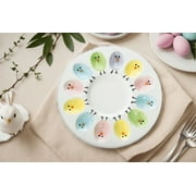 i Kito Ceramic Deviled Egg Platter with Easter Chicks Design