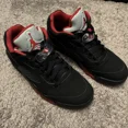 thumbnail image 1 of Size 8.5 N I-K-E A i r-Jor-dan 5 V Retro Low Alternate 90 Black Red( No Box), 1 of 6