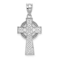 thumbnail image 3 of 14k White Gold Celtic Cross Pendant Charm, 3 of 4
