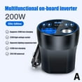 thumbnail image 3 of 200W 12V/24V to 220V Car Power Inverter with 3 USB Ports & LED Display, Universal Vehicle Charger for Trucks, RVs, and SUVs, 3 of 7