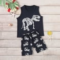 thumbnail image 2 of TOWED22 Toddler Baby Boy Clothes 2-Piece Summer Set Sleeveless Tank Top Casual Shorts with Pocket White,5-6 Y, 2 of 7
