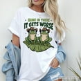 thumbnail image 5 of Hang In There It Gets Worse T-Shirt, White and Natural Funny Frog Tee with Dark Millennial Humor, 5 of 8