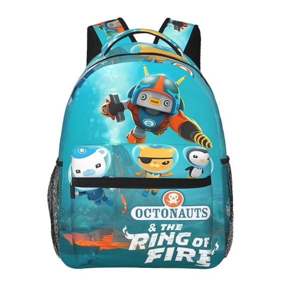 Octonauts-14 Cartoon Stylish Backpack Travel Hiking Camping Daypack Book Bag Schoolbag Laptop Bags