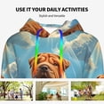 thumbnail image 4 of Wukai Sunshine Cloud Bulldog Print Womens Hoodies Fleece Sweatshirts Long Sleeve Sweaters Pullover Fall Outfits Winter Clothes-XX-Large, 4 of 7