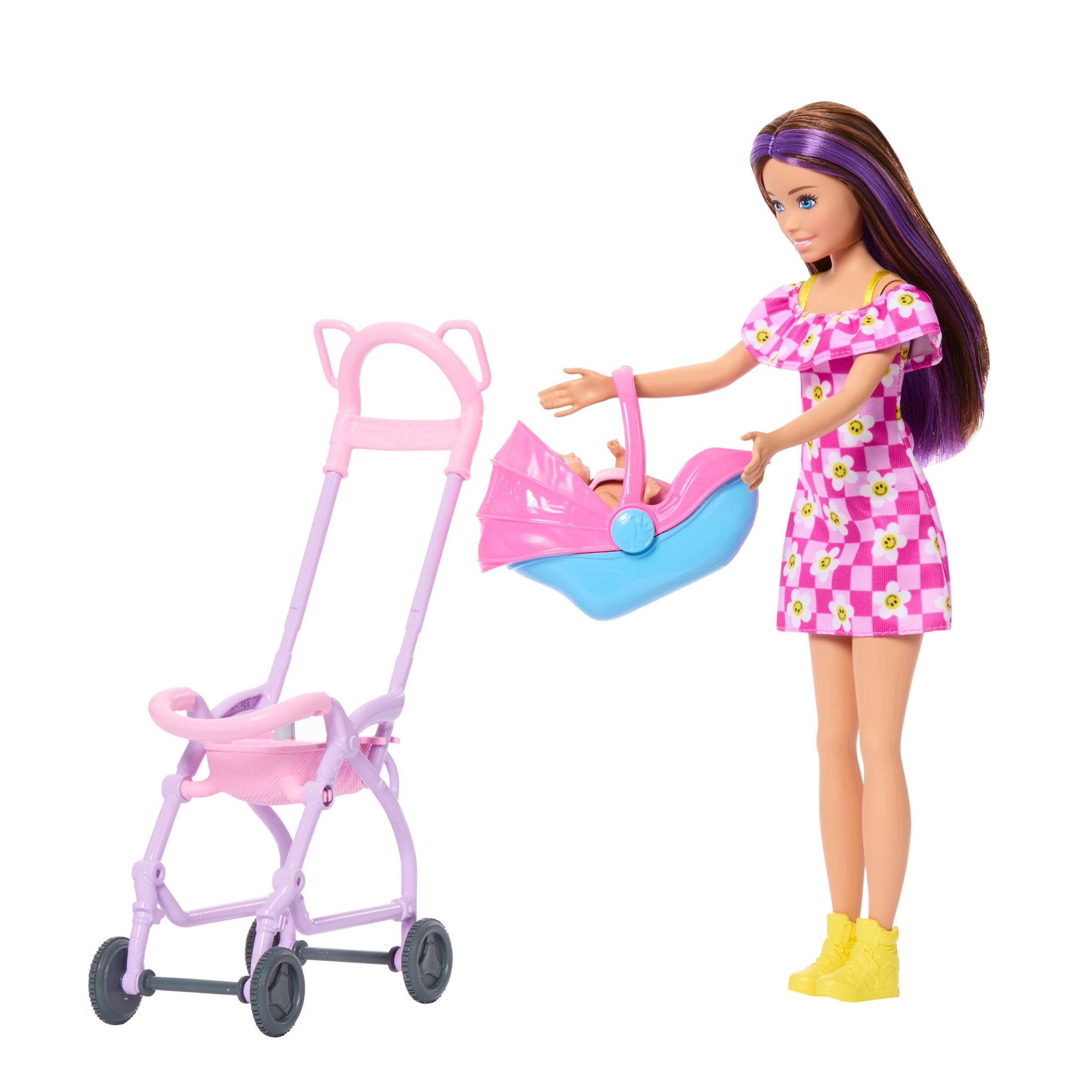 Barbie Skipper Babysitters Inc. Playset with Skipper Doll, Baby Doll, Stroller & 7 Accessories