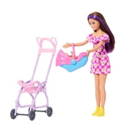 Barbie Skipper Babysitters Inc. Playset with Skipper Doll, Baby Doll, Stroller & 7 Accessories