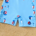 thumbnail image 6 of shoper Girls Swimsuits High Elasticity Girls Swimsuit Short Sleeve Summer Bathing for Kids Outdoor Beach Pool Water Play Sky Blue 18-24 Month, 6 of 7