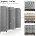 thumbnail image 6 of Sorbus 6 Panel Room Divider Tall Privacy Partition Screen Extra Wide Double Hinged Mesh Hand-Woven Folding Wall Divider - 6ft. Light Gray, 6 of 8