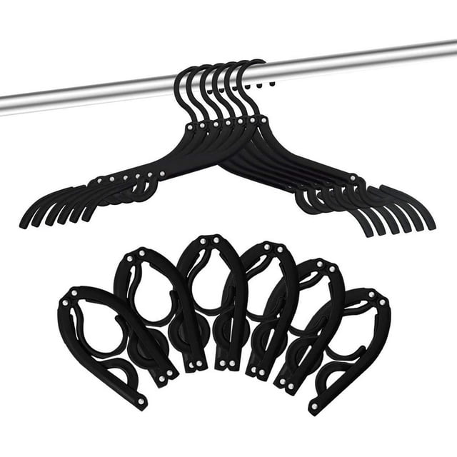 12 Pieces Travel Hangers - Portable Foldable Hangers Travel Accessories Foldable Clothes Rack For Travel