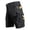 Black, variant on Mens Work Cargo Shorts Mechanist Carpenter Shorts Wild Outdoor Hiking Shorts with Multiple Pockets Water Resistant Elastic Waist Athletic Shorts Gray M