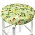 thumbnail image 3 of Balery Cute Dinosaurs Cartoon Fundas de asiento para taburete de bar redondo de tela de terciopelo ajustables que protegen de arañazos y manchas para sillas de 14 a 17 pulgadas.-13 inch, 3 of 7