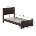 thumbnail image 6 of HomeStock Artisanal Abode Solid Wood Low Profile Platform Bed with Matching Footboard, Durable Solid Wood Platform Bed for Bedrooms-Color:Espresso,Size:Twin, 6 of 6
