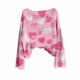 thumbnail image 3 of Hvyesh Valentines Sweater Women Love Heart Knited Shirt Casual Long Sleeve Crewneck Shirts Valentines Day Pullover Tops, 3 of 5