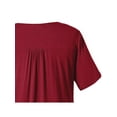 thumbnail image 5 of VERABENDI Womens Tops Plus Size Summer Short Sleeve Button V-Neck Henley Shirt Ladies Blouse (M-4xl), 5 of 7