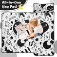 thumbnail image 4 of Black and White Halloween Doodle Pattern Toddler Nap Mats for Kids Preschool,51"x22" Sleeping Mat Bag or Kids,Toddler Sleeping Bag,Toddler Nap Mat or Daycare, 4 of 6