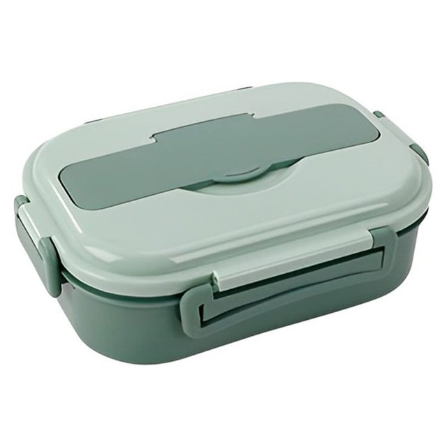 pitrice Lunch Box Food Container 3 Grids Lunchbox Work Picnic Kitchen Accessories Snack Leakproof Storage Microwavable Green/3 grids