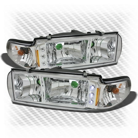 Chevrolet Caprice Cornering Light (For 1991-1996 Chevy Caprice Impala LED 2in1 Headlights+Corners Head Lights Pair Left+Right 1992 1993 1994)