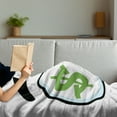 thumbnail image 3 of Eye Soft Flannel Fleece Throw Blanket, Green Dollar Signs in Big Cartoon Eyes Greed for Money Penny Pincher, Cozy Plush for Indoor and Outdoor Use, 60" x 80", Lime Green Pale Blue, by Ambesonne, 3 of 5