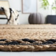 thumbnail image 4 of SAFAVIEH Natural Fiber Seanna Striped Area Rug, Natural/Black, 6' x 6' Square, 4 of 8