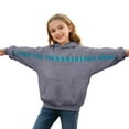 thumbnail image 4 of SonxaHe Big Boy Girl Fleece Hooded Sweatshirt with Pocket Letter Print Soft Loose School Comfy Outerwear Hoodies Gray,Sized 11-12, 4 of 5