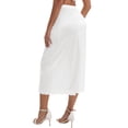 thumbnail image 2 of DARING DIVA Women's Satin Lace Trim Flared Hem Lightweight Maxi Half Slip S White, 2 of 6