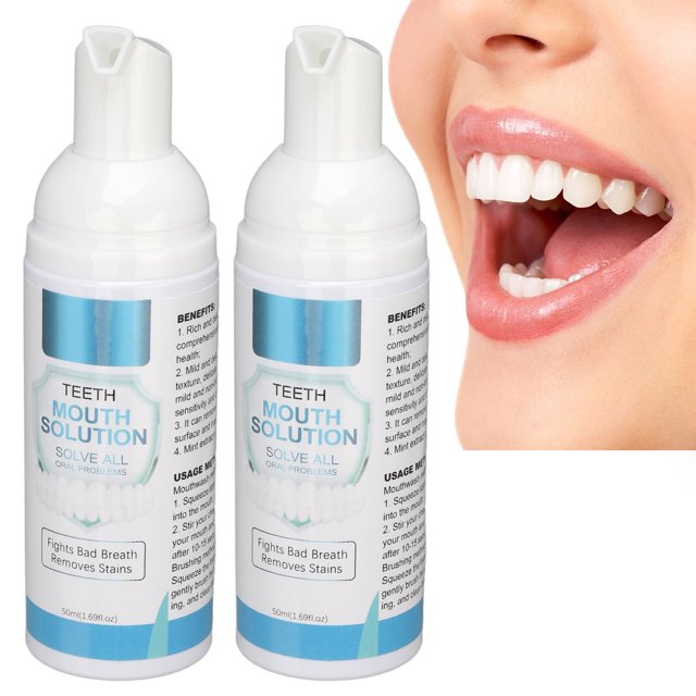 Pasta de Dientes de Espuma Blanqueadora, La Limpieza Profunda Alivia la Incomodidad 2 piezas de 50 ml de Eliminacia de Táro RECESCANTE PASTA DE DIENTES DE ESPUMA PARA USO