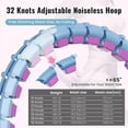 thumbnail image 2 of 65inch 32 Knots Plus Size Quiet Weighted Hula Infinity Fitness Detachable Hoops, Smart Noiseless Infinity Hula for Women, 2 in 1 Waist and Abdominal Workout Equipment at Home, 2 of 8