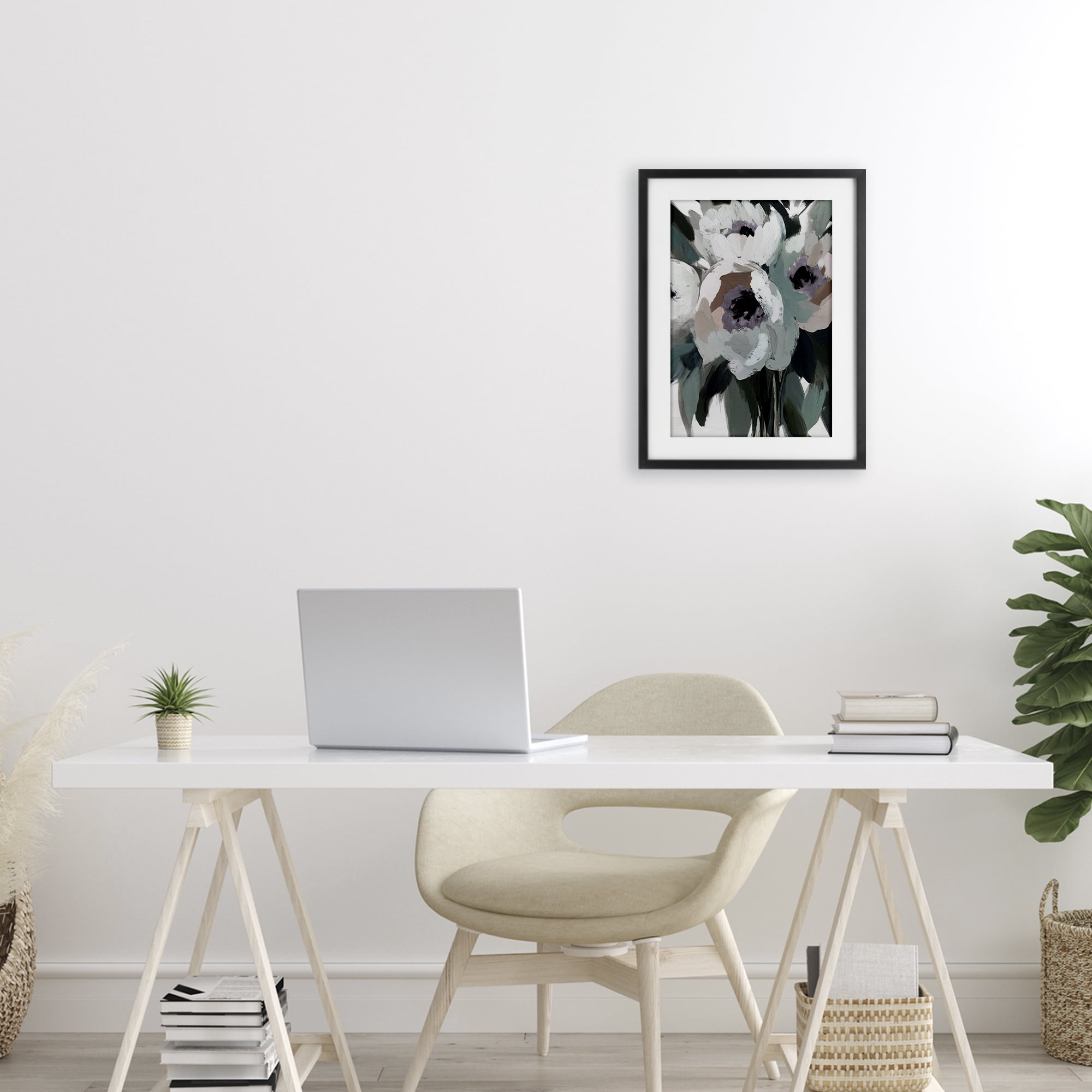 The Absence of Sorrow Black Framed Print Under Glass, design by Annabelle Hall