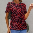 thumbnail image 6 of Animal Print Patterns Women's Short Sleeve Tops Casual Blouses T Shirt, 6 of 6