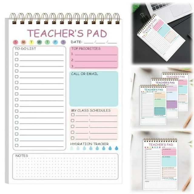 AKEGAMN Clearance! Teacher Notepad Teacher To Do List Notepad Checklist Notebook Organizer For Teachers Notes Task Teacher Appreciation PERFECT FOR TEACHER! Consider the teacher notepads as an appre
