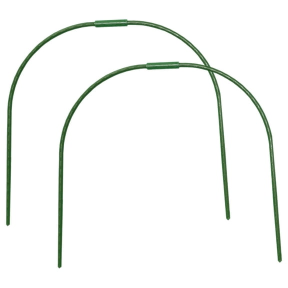 IBASETOY Garden Support Hoop Sturdy Steel Plastic Greenhouse Tunnel for Home Use 2Pcs