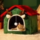 thumbnail image 4 of hengsof Christmas Cat Bed for Indoor Cats Plaid Christmas Cat Tent Cat Bed Cave for Pets Cats and Dogs Winter Warm Cats Bed, 4 of 6