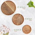 thumbnail image 3 of Pinook Home - Acacia Wood Serving Plates - 6 Pcs, 3 of 4