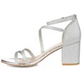 thumbnail image 2 of Journee Womens Bella Open Round Toe Block Heel Evening Dress Sandals, Widths Available, 2 of 9