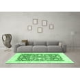 thumbnail image 3 of Ahgly Company Indoor Square Oriental Emerald Green Traditional Area Rugs, 4' Square, 3 of 4