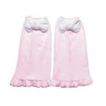 thumbnail image 2 of Dengjunhu 1 Pair Fluffy Ruffles Edge Leg Warmers Autumn Winter Fluffy Bow Decor Foot Warm Socks for Daily Wear, 2 of 7