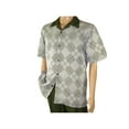 thumbnail image 3 of Men MONTIQUE 2pc Walking Leisure Suit Matching Set Short Sleeves 2216 green, 3 of 7