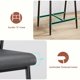 thumbnail image 5 of QinaQin Bancos de bar con descansabrazos, respaldo ergonómico y reposapiés, estructura metálica resistente y tapizado tipo piel para cocina o bar, 5 of 7