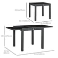 thumbnail image 2 of Extendable Outdoor Dining Table - Black Aluminum & Tempered Glass Patio Table, 63" | Perfect for Backyard, Deck & Garden Entertaining, 2 of 7