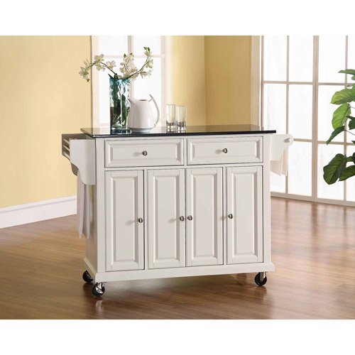 Crosley Furniture Solid Black Granite Top Kitchen Cart
