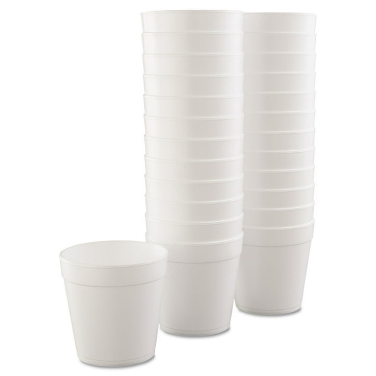 DART 32 oz. White Disposable Foam Cups (25/Bag 20 Bags/Carton