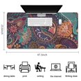 thumbnail image 5 of Long Mouse Pads for Desk,Multicolor Paisley Pattern Desk Mats on Top Of Desks, Desk Mouse Pad Extra Large with 3mm Non-Slip Base and Stitched Edge for Gaming,Office,Work,Home 47.3"x23.6", 5 of 6