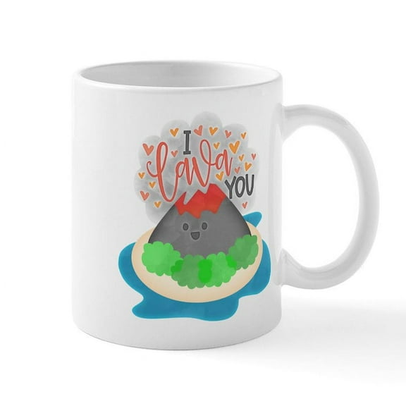 CafePress - I Lava You Mugs - 11 oz Ceramic Mug - Novelty Coffee Tea Cup