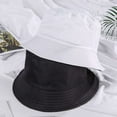 thumbnail image 4 of CoCopeaunts Summer Bucket Hat Solid Color Double Side Basin Hat Men Casual Fashion Sunscreen Packable Big Fisherman Hat, 4 of 8