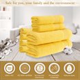 thumbnail image 4 of HALLEY Turkish Bath Towels Set - 8 Piece Bathroom Set, Ultra Soft, Machine Washable, Highly Absorbent, 100% Cotton - Luxury Spa Quality - Yellow, 4 of 11
