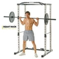 thumbnail image 3 of PRCTZ Adjustable Power Cage, 1000 lb. Capacity, Weight Lift Cage with Pull Up Bar, Dip Station, J-Hooks, and Squat Rack, 3 of 17